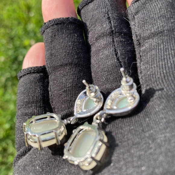 Genuine Fire Opal Earrings - Picture 11 of 12